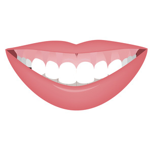 Illustration of a mouth with a gummy smile